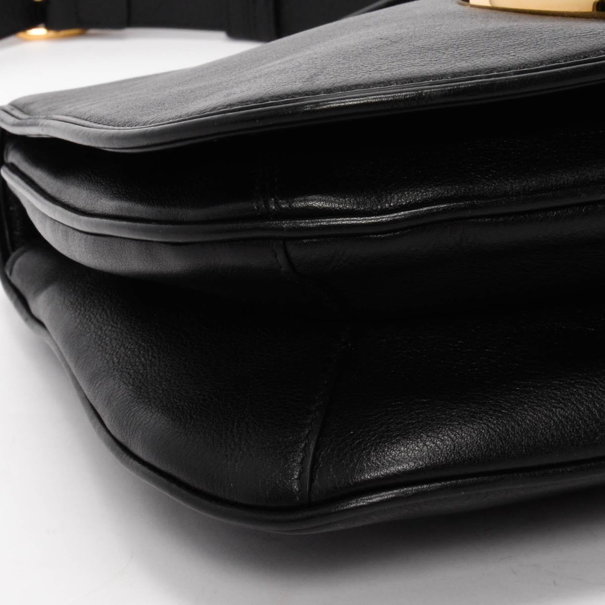 Gucci Black Roxy Calfskin Blondie Medium Shoulder Bag