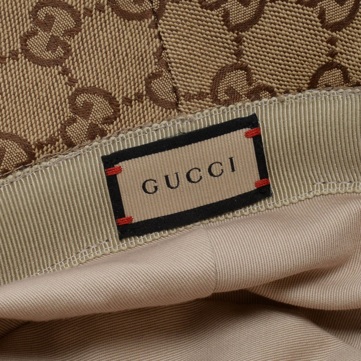 Gucci Beige Canvas GG Bucket Bucket Hat
