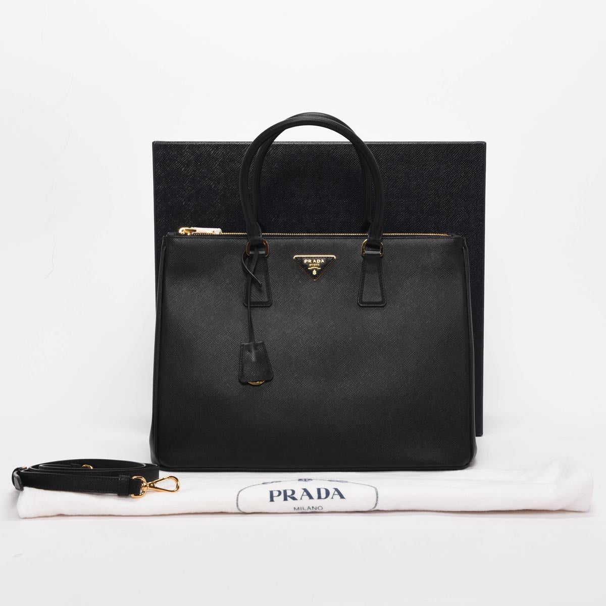 Prada Black Saffiano Large Galleria Tote