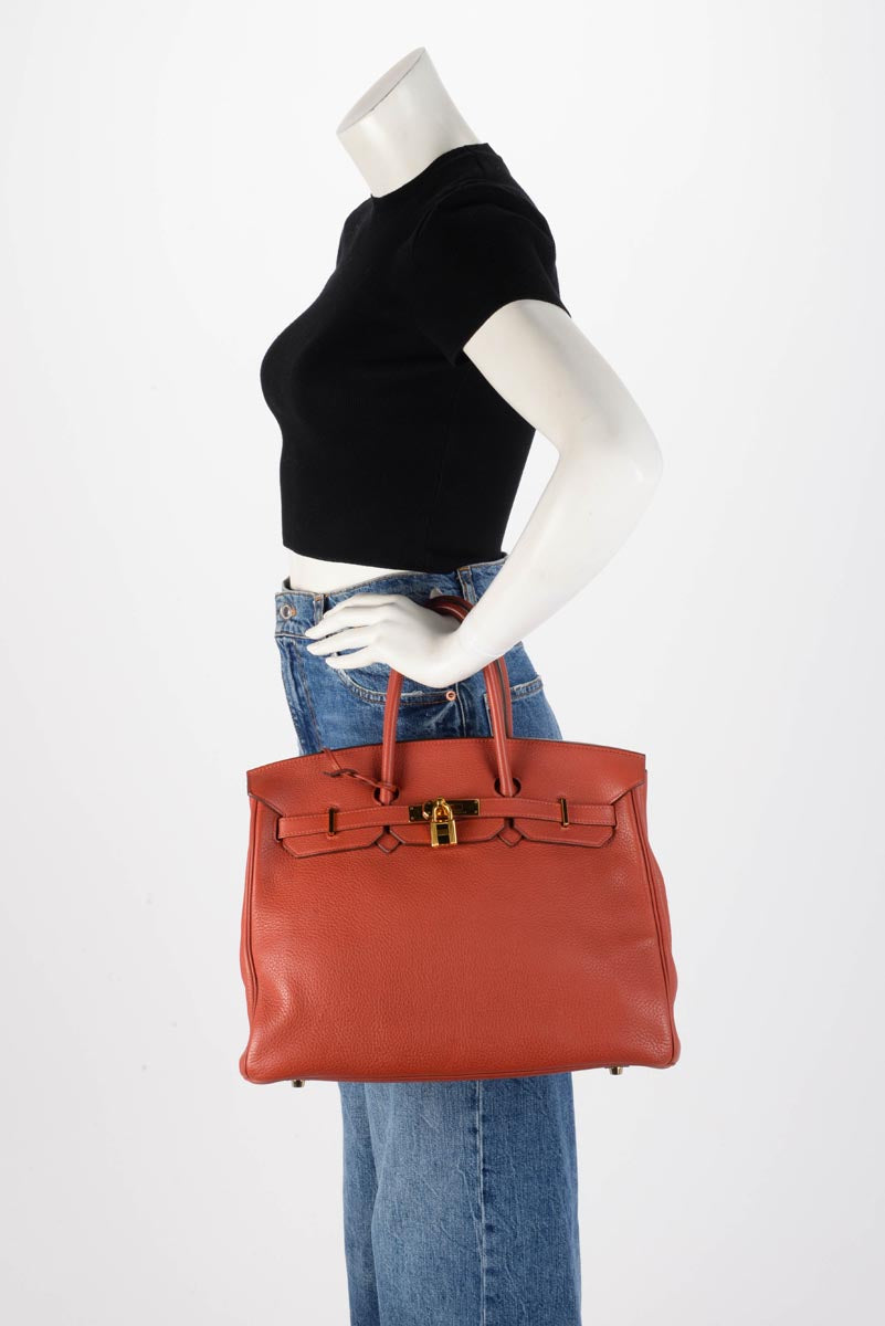 Hermes Sienne Togo Birkin 35 GHW