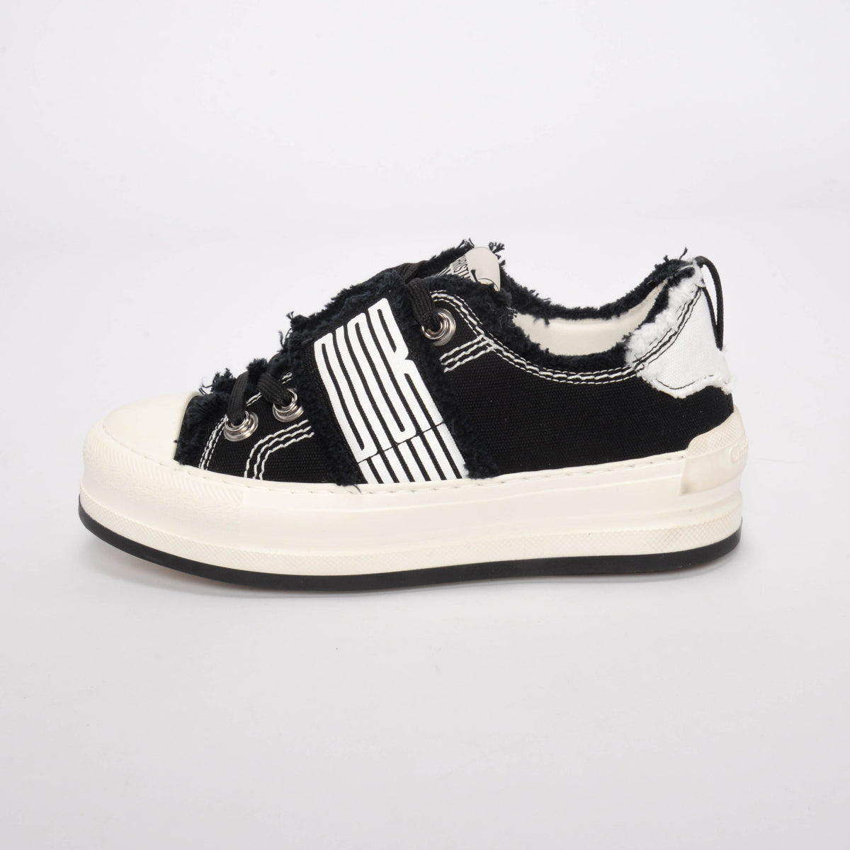 Dior Black Canvas Walk'N'Dior Sneakers 36