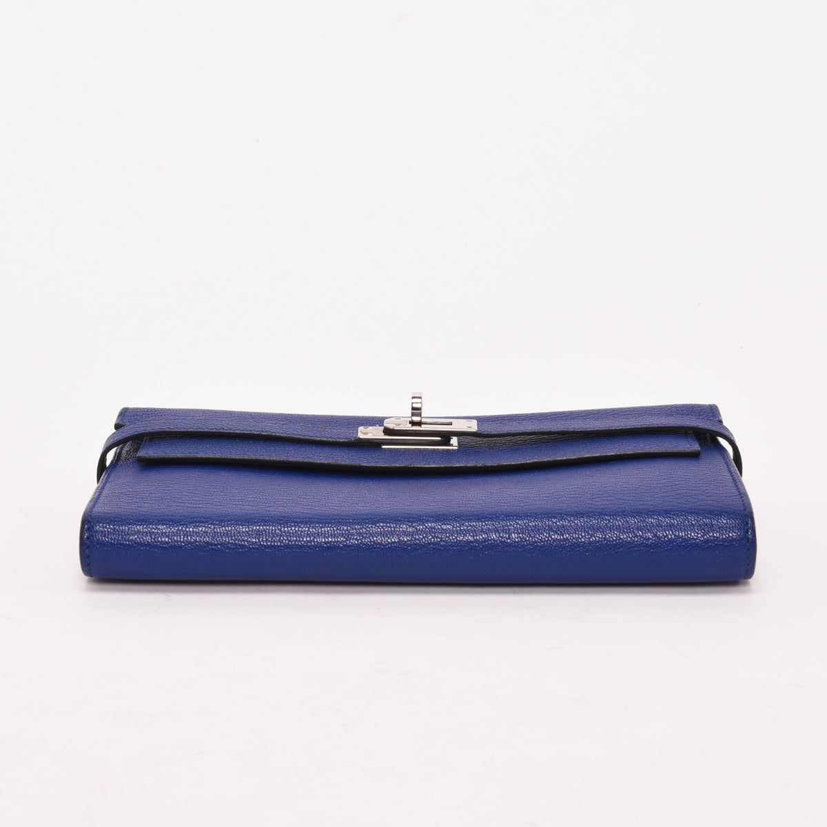 Hermes Blue Electric Chevre Mysore Kelly Wallet