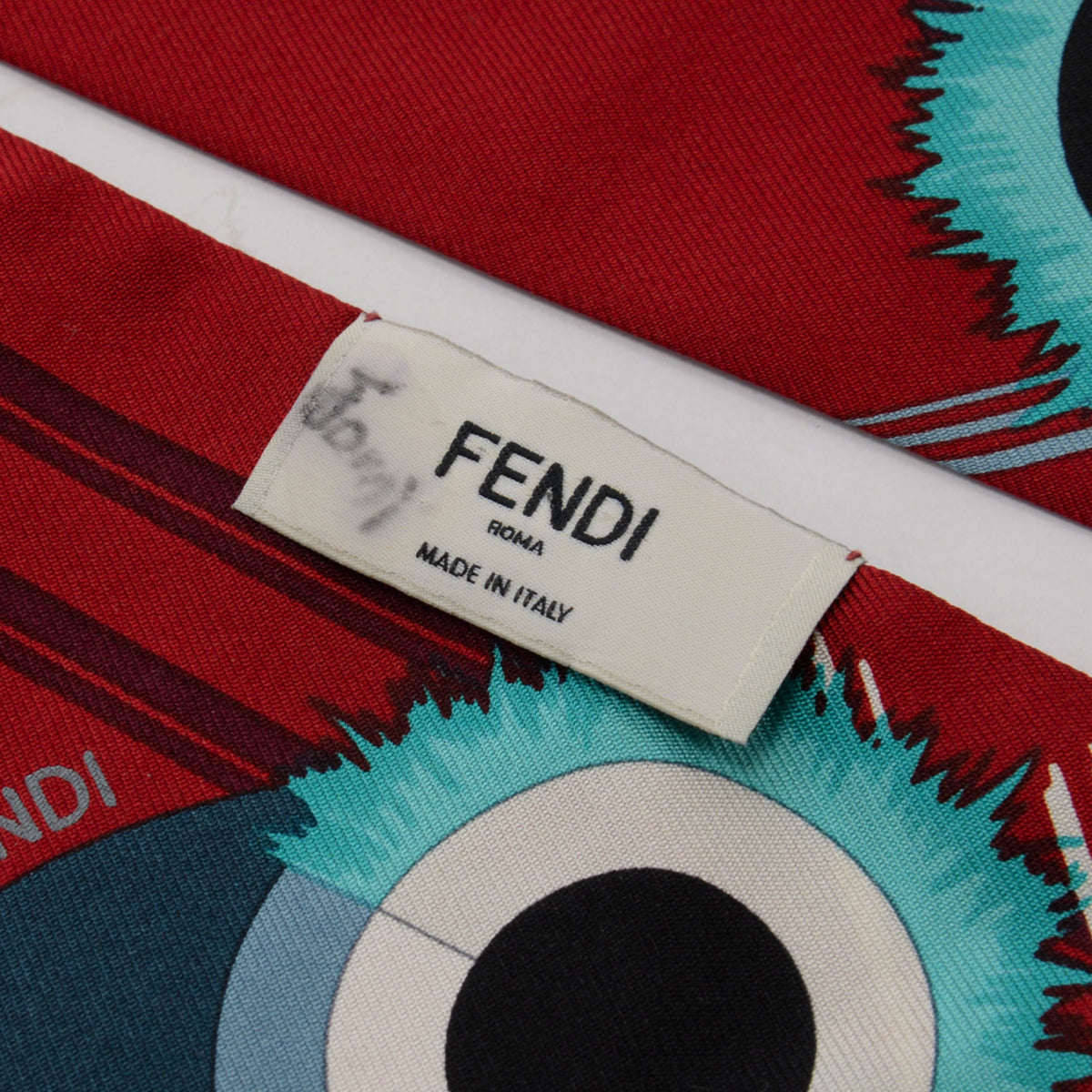 Fendi Red Silk Bugs Wonder Maxiwrappy