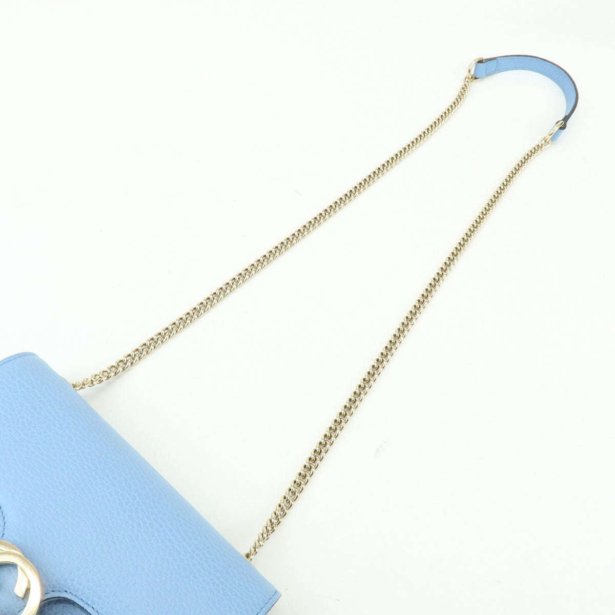 Gucci Light Blue Calfskin Interlocking G Shoulder Bag
