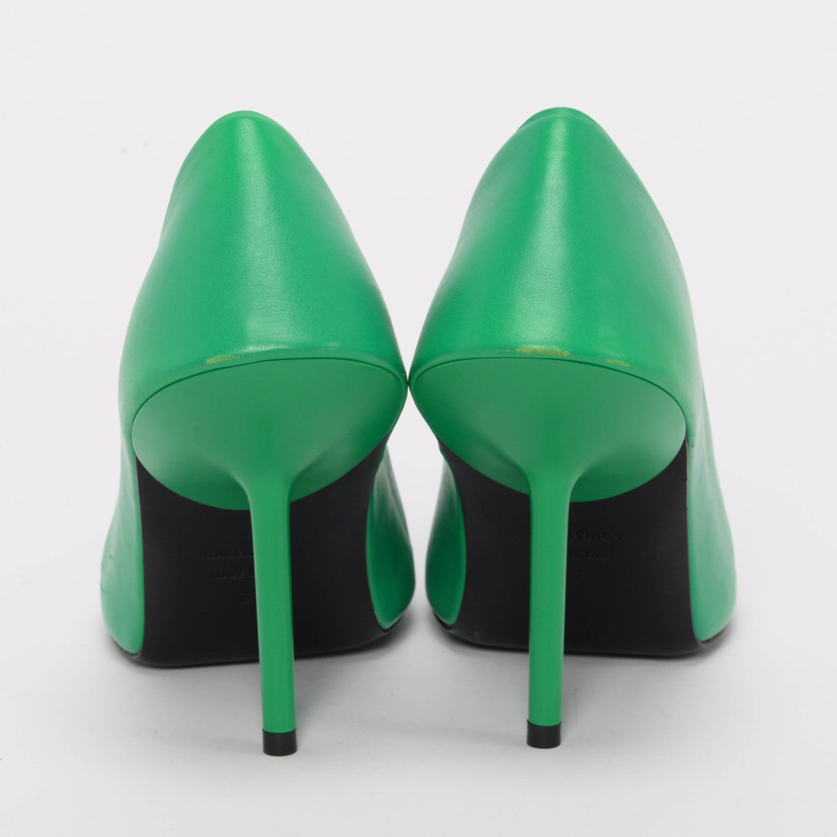 Balenciaga Green Shiny Calfskin Essex Pumps 37