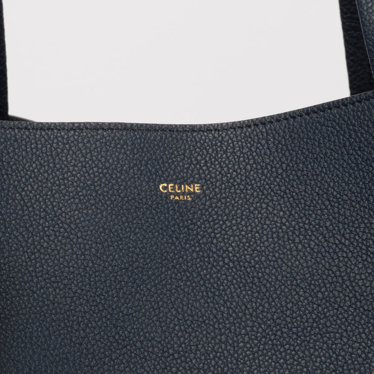 Celine Navy Grained Calfskin Medium Phantom Cabas Tote