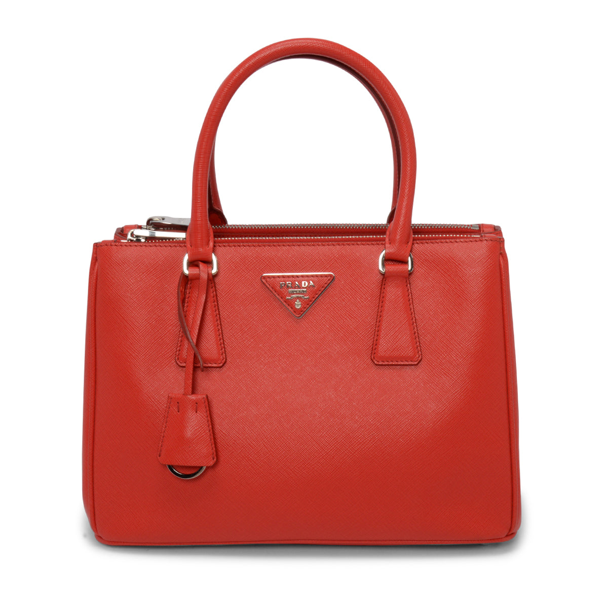 Prada Red Saffiano Lux Small Galleria Tote