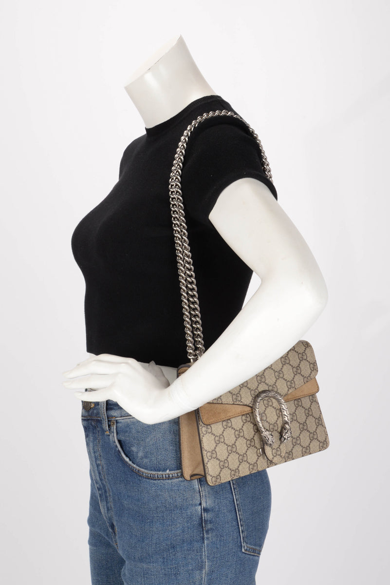 Gucci Beige GG Supreme Mini Dionysus Bag