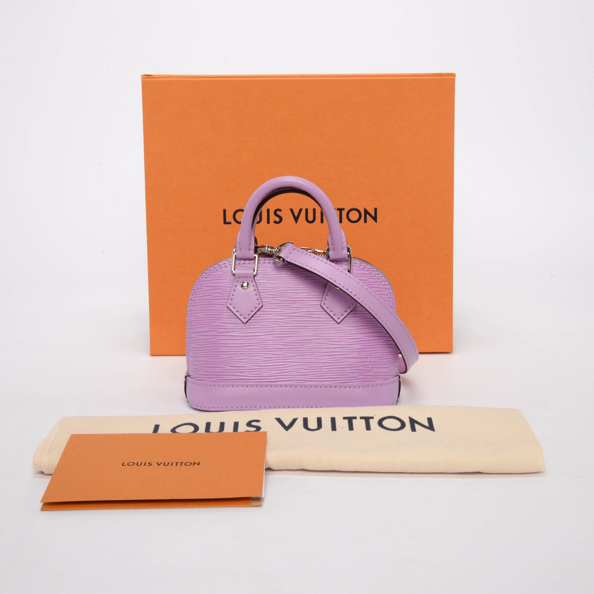 Louis Vuitton Lilac Epi Leather Nano Alma