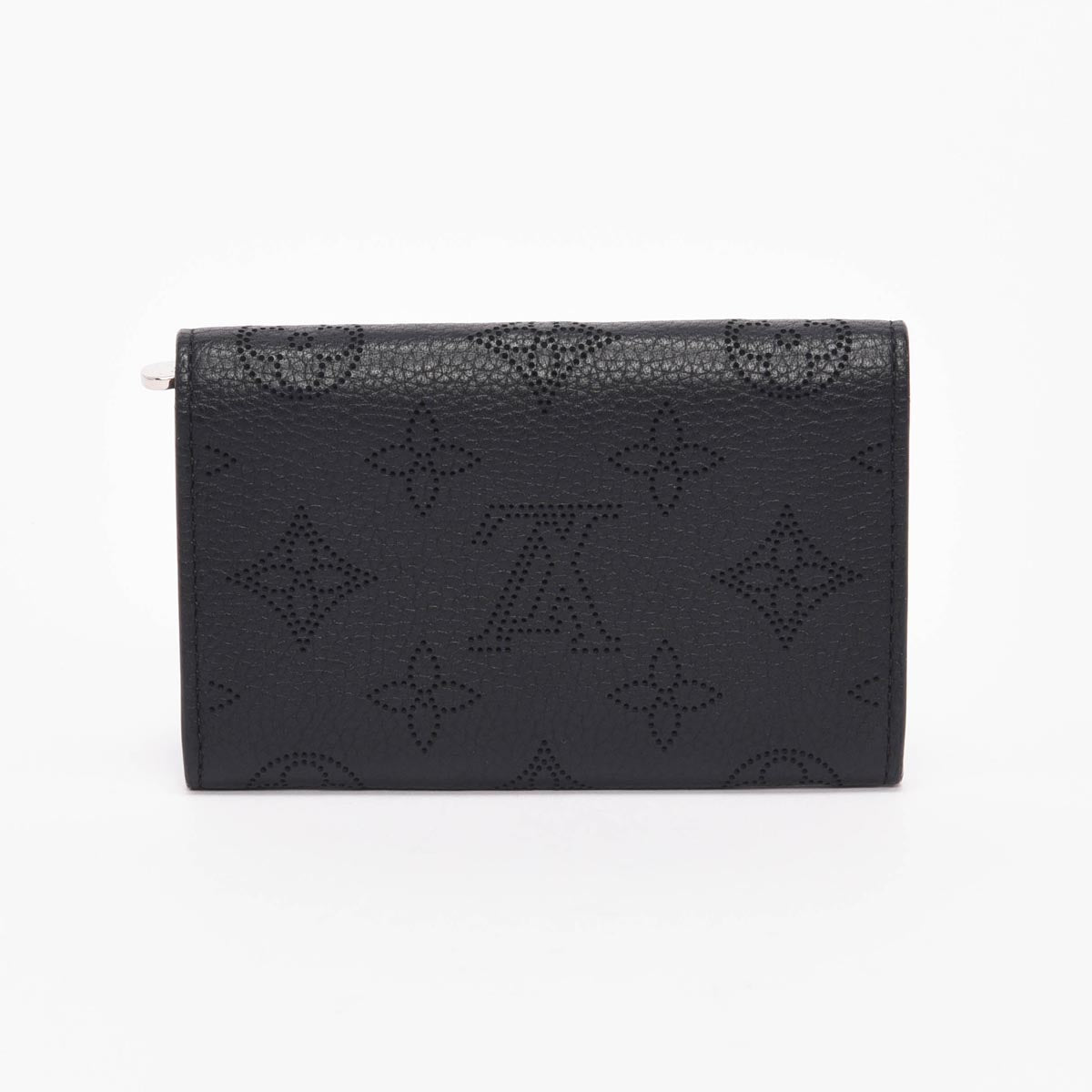 Louis Vuitton Black Monogram Mahina Porte Monnaie Anae Coin Purse