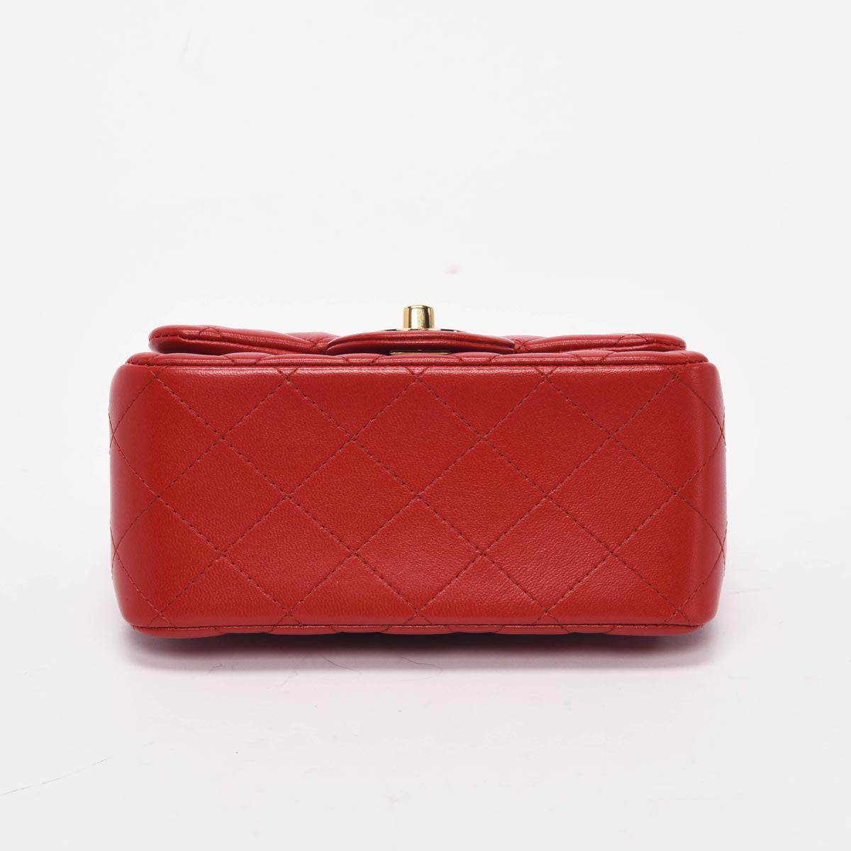 Chanel Red Quilted Lambskin Mini Flap Bag