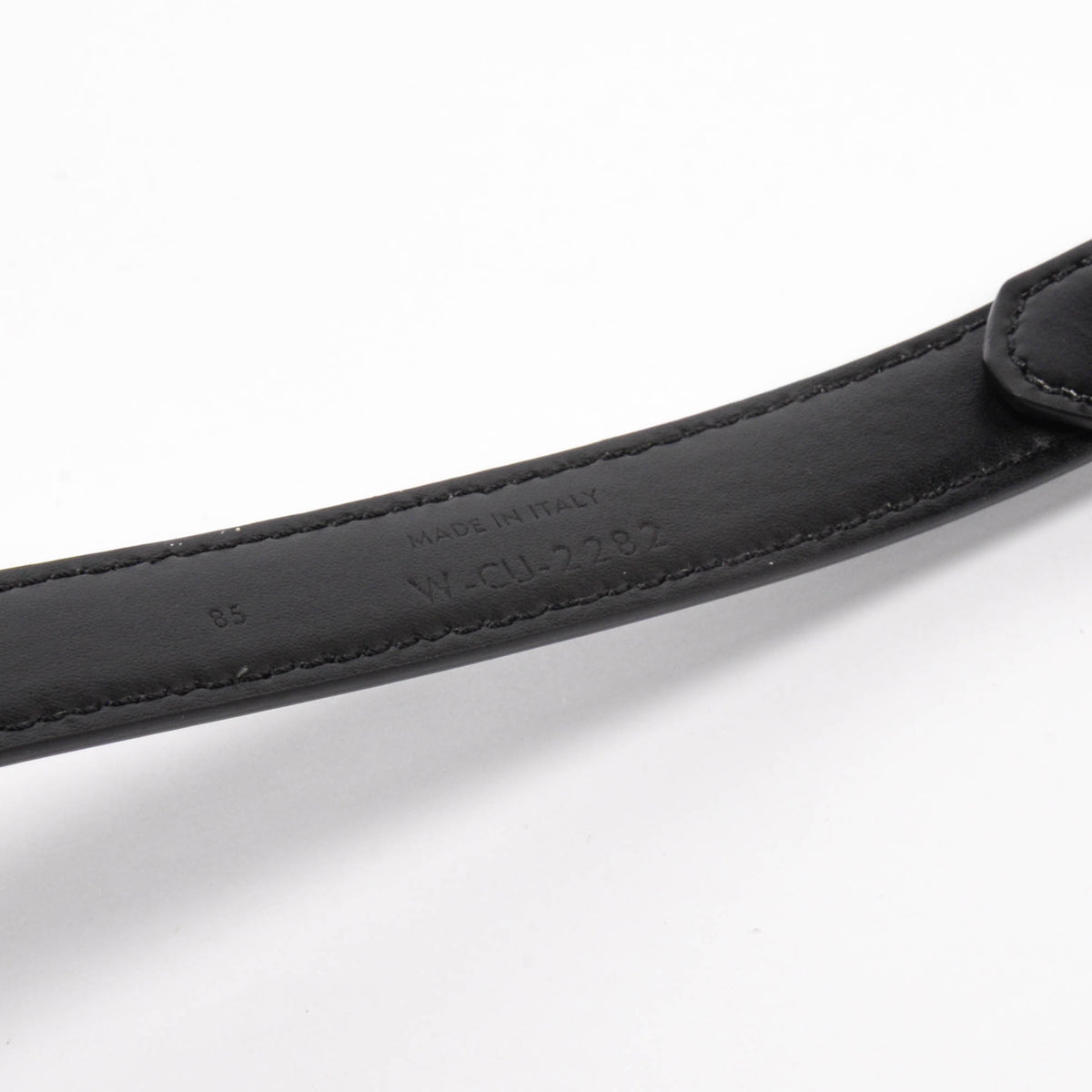 Celine Black Taurillon Triomphe 18mm Belt