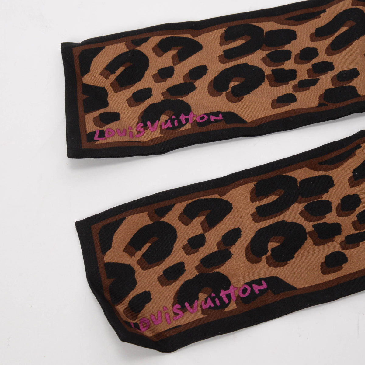 Louis Vuitton x Stephen Sprouse Brown Silk Leopard Print Bandeau