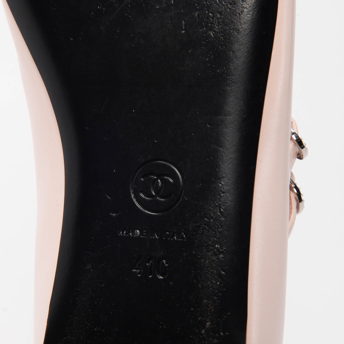 Chanel Pink Pearlescent Lambskin Mary Jane Flats 41