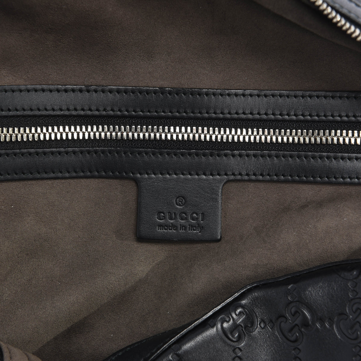 Gucci Black Guccissima Small Signature Day Backpack