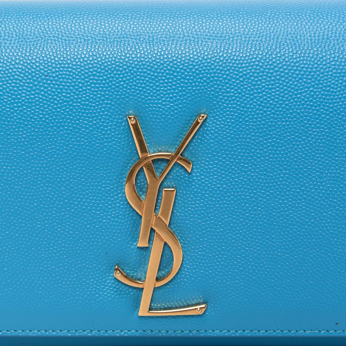Saint Laurent Turquoise Grain de Poudre Cassandre Clutch