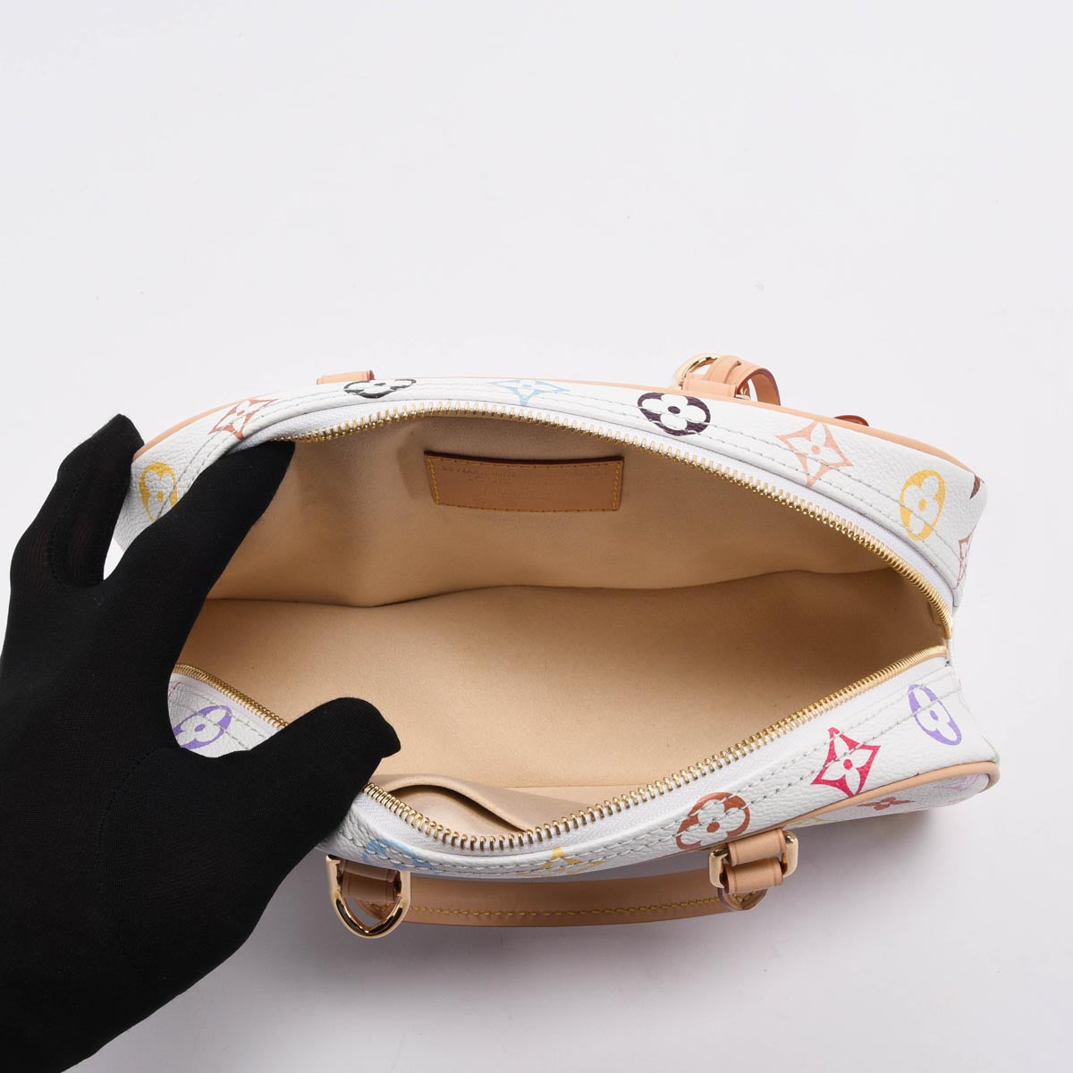 Louis Vuitton x TM White Multicolore Monogram East West Bag