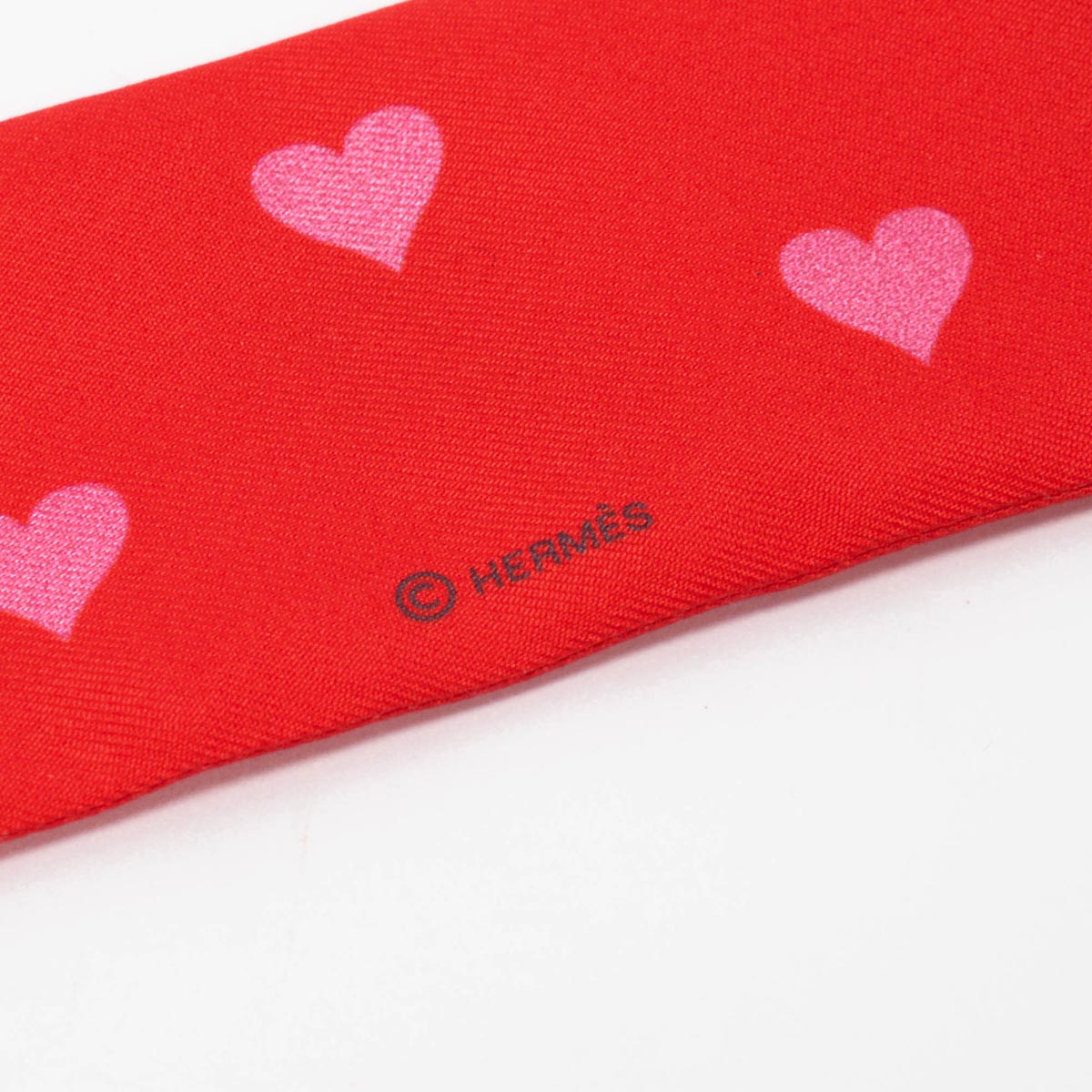 Hermes Rouge Vif Silk Tea Time Twilly