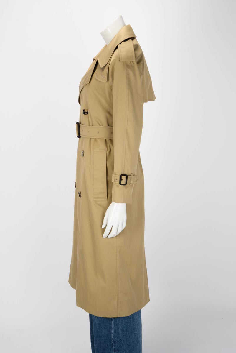 Burberry Beige Cotton Long Castleford Trench Coat UK 2