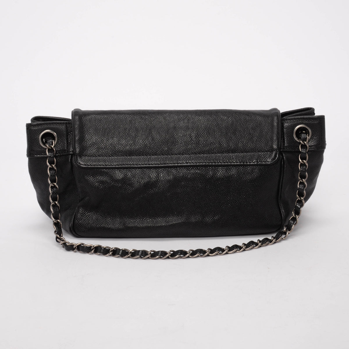 Chanel Black Caviar Outdoor Ligne Accordion Flap Bag