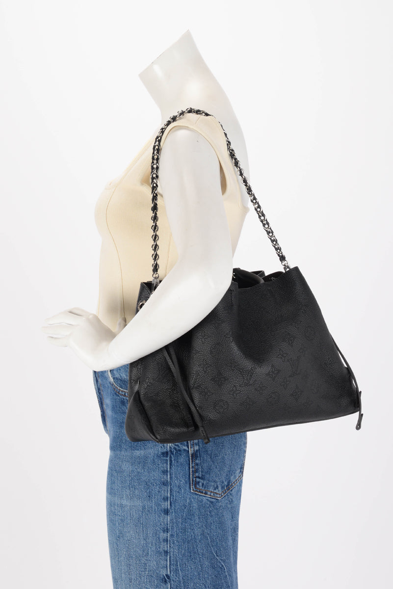 Louis Vuitton Black Mahina Calfskin Bella Tote