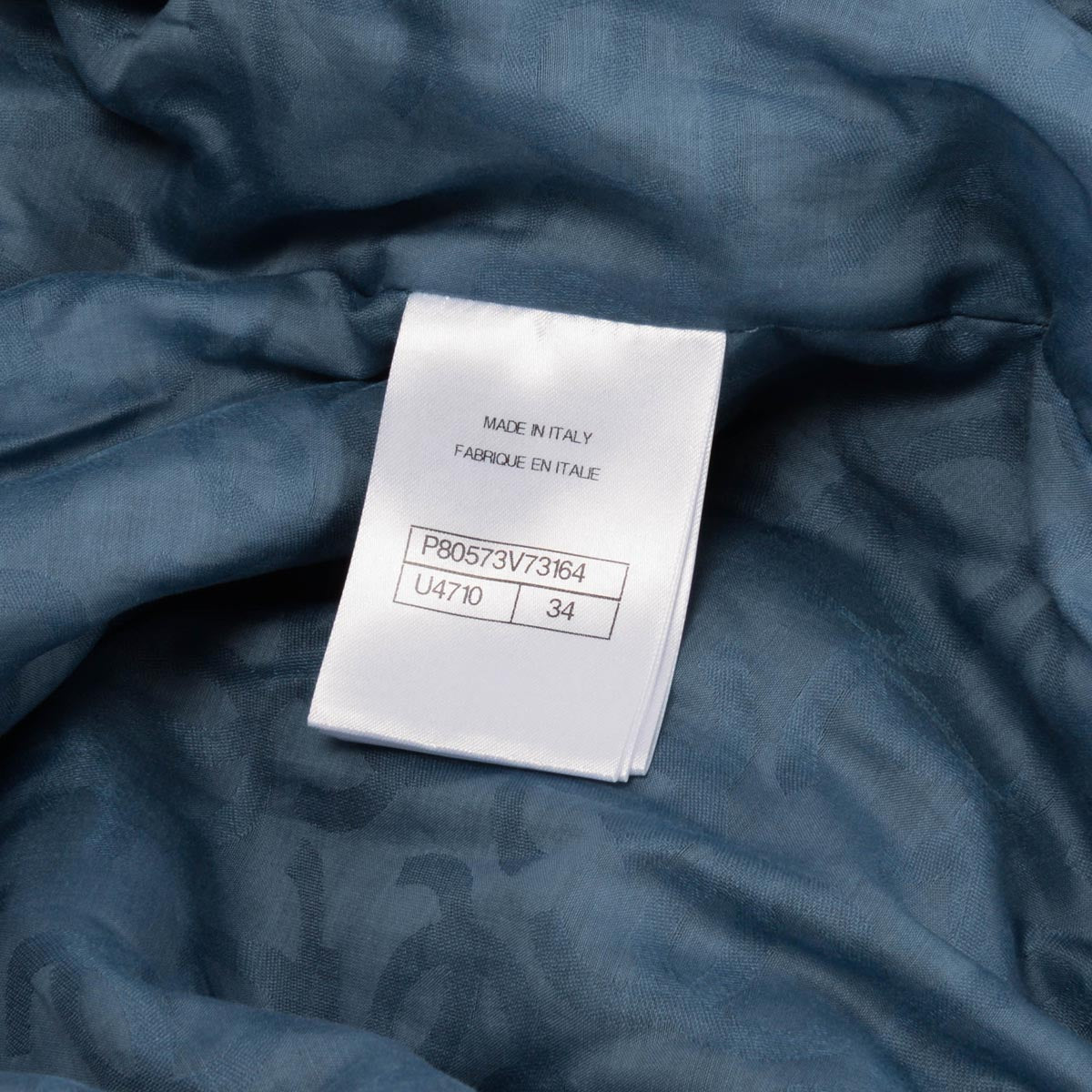 Chanel Blue Velvet & Strass Bomber Jacket FR 34