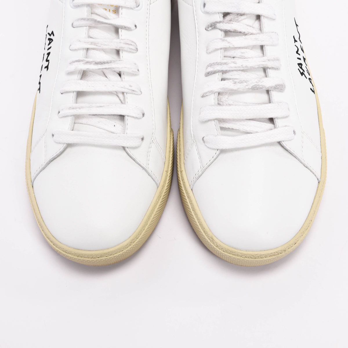 Saint Laurent White Leather Andy Sneakers 38.5
