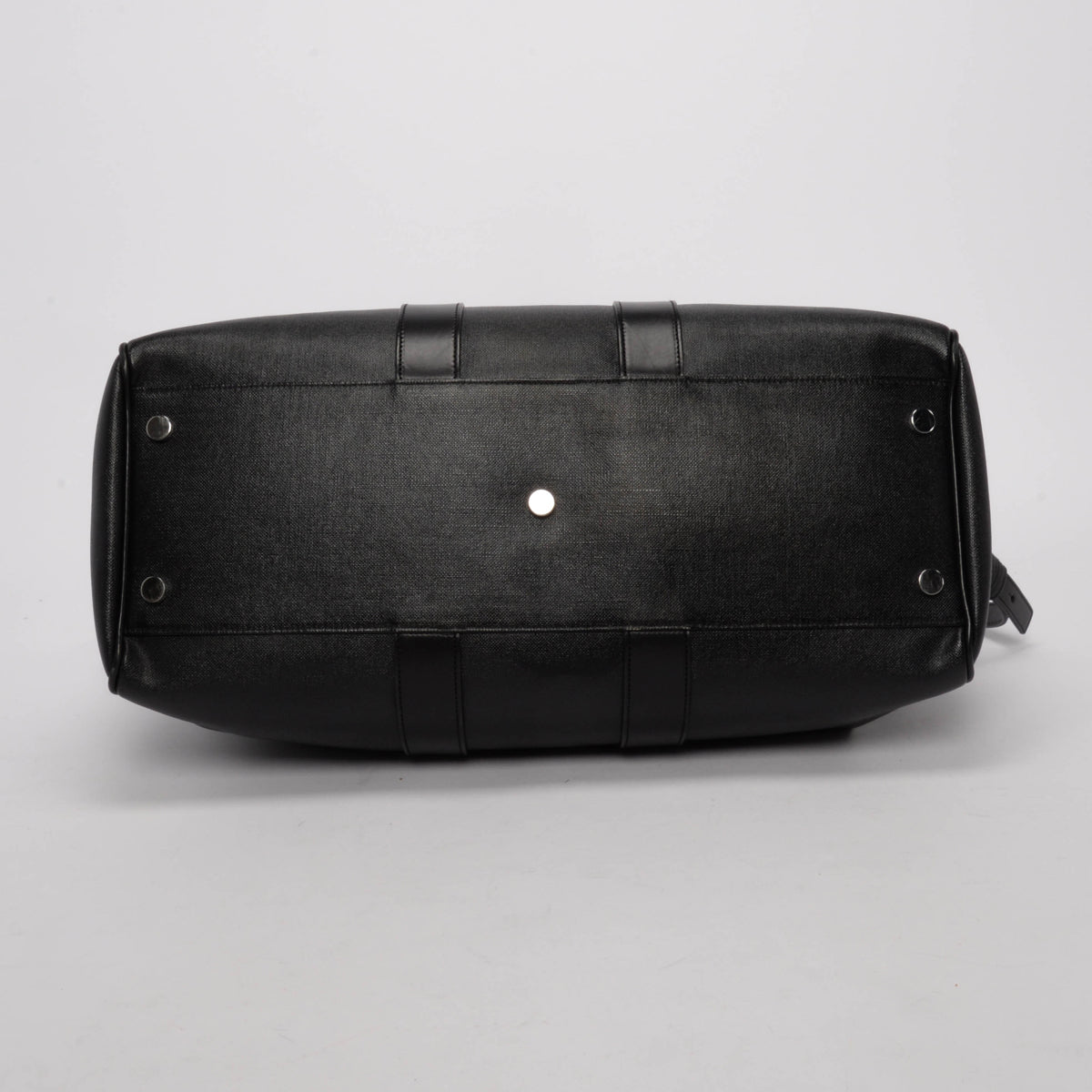 Saint Laurent Black Calfskin Classic Duffle 24 Overnight Bag