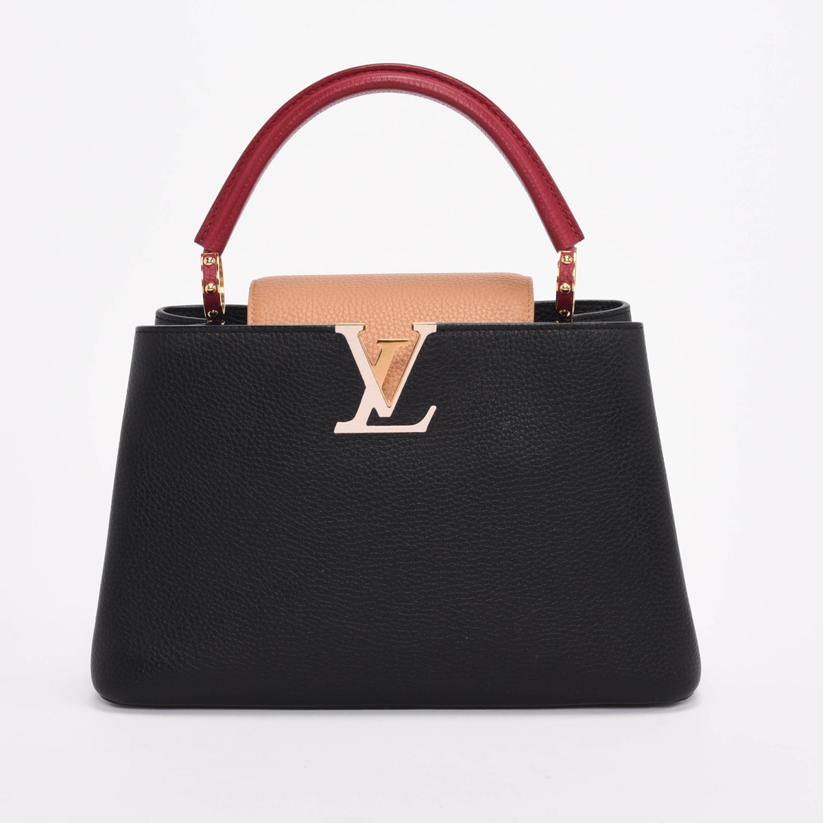 Louis Vuitton Noir Rubis Taurillon Capucines MM