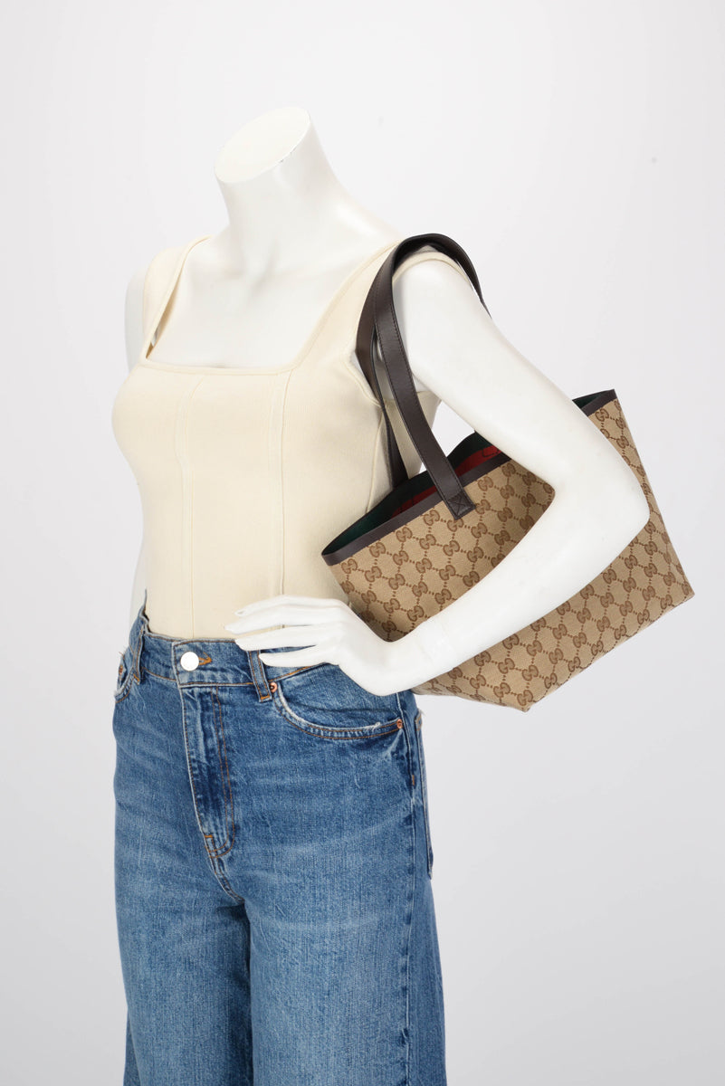 Gucci Beige GG Canvas Totissima Small Tote