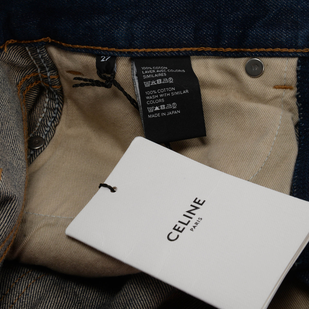 Celine Dark Wash Denim Straight Leg Jeans 27