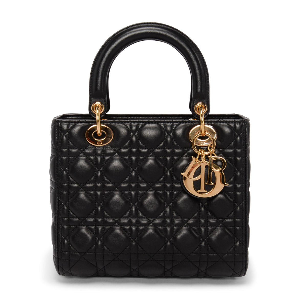 Dior Black Cannage Lambskin Medium Lady Dior Bag