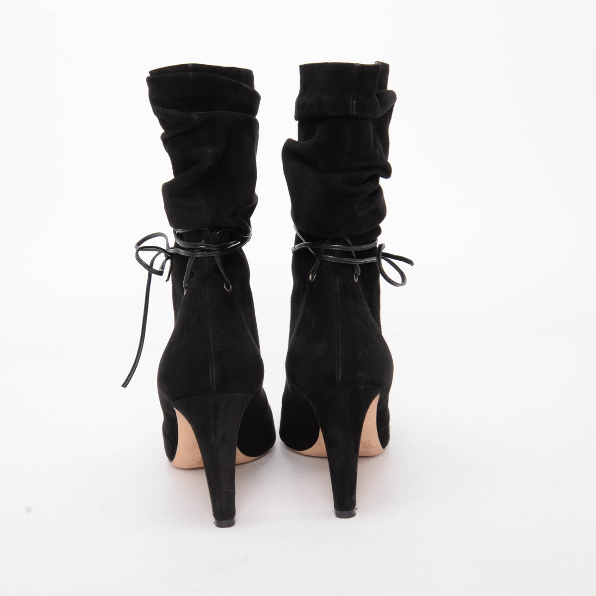 Manolo Blahnik Black Suede Cavashipla Slouchy Boots 39.5
