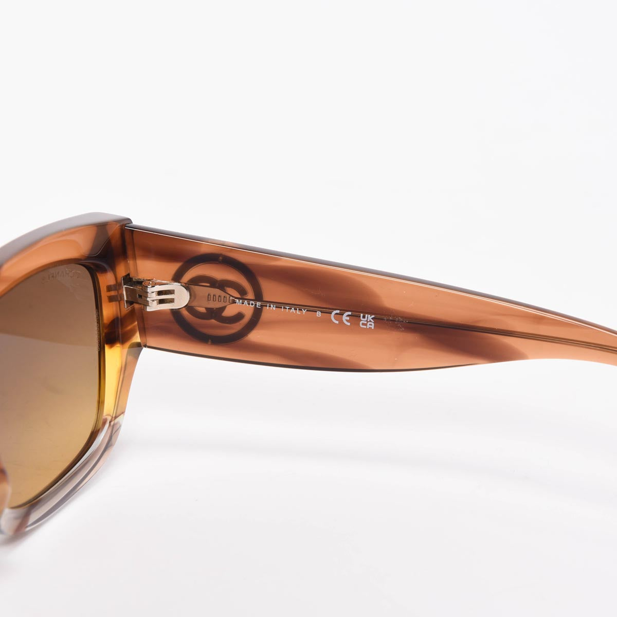 Chanel Havana Gradient Rectangle CC Sunglasses