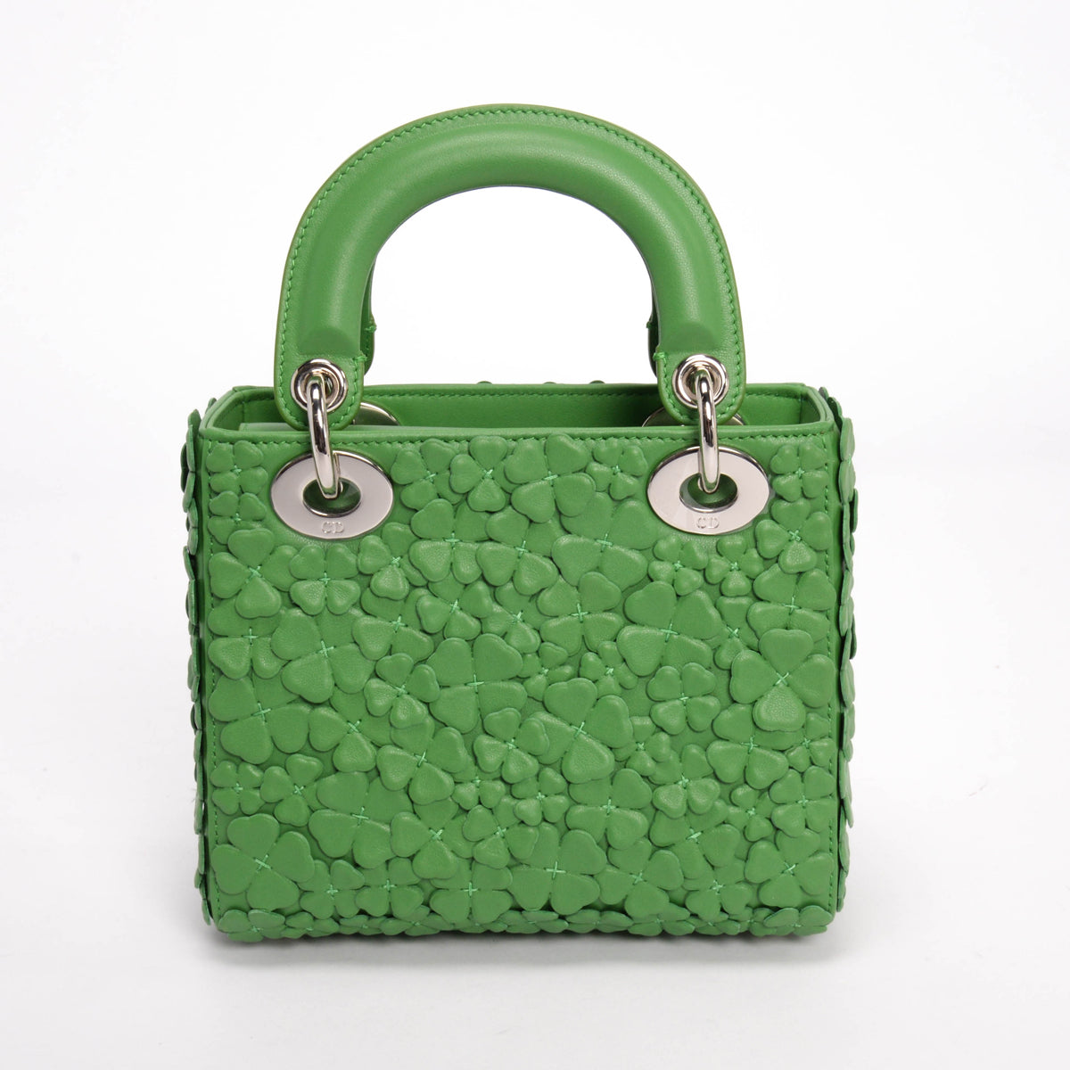Dior Lucky Green Lambskin Clover Allover Mini Lady Dior