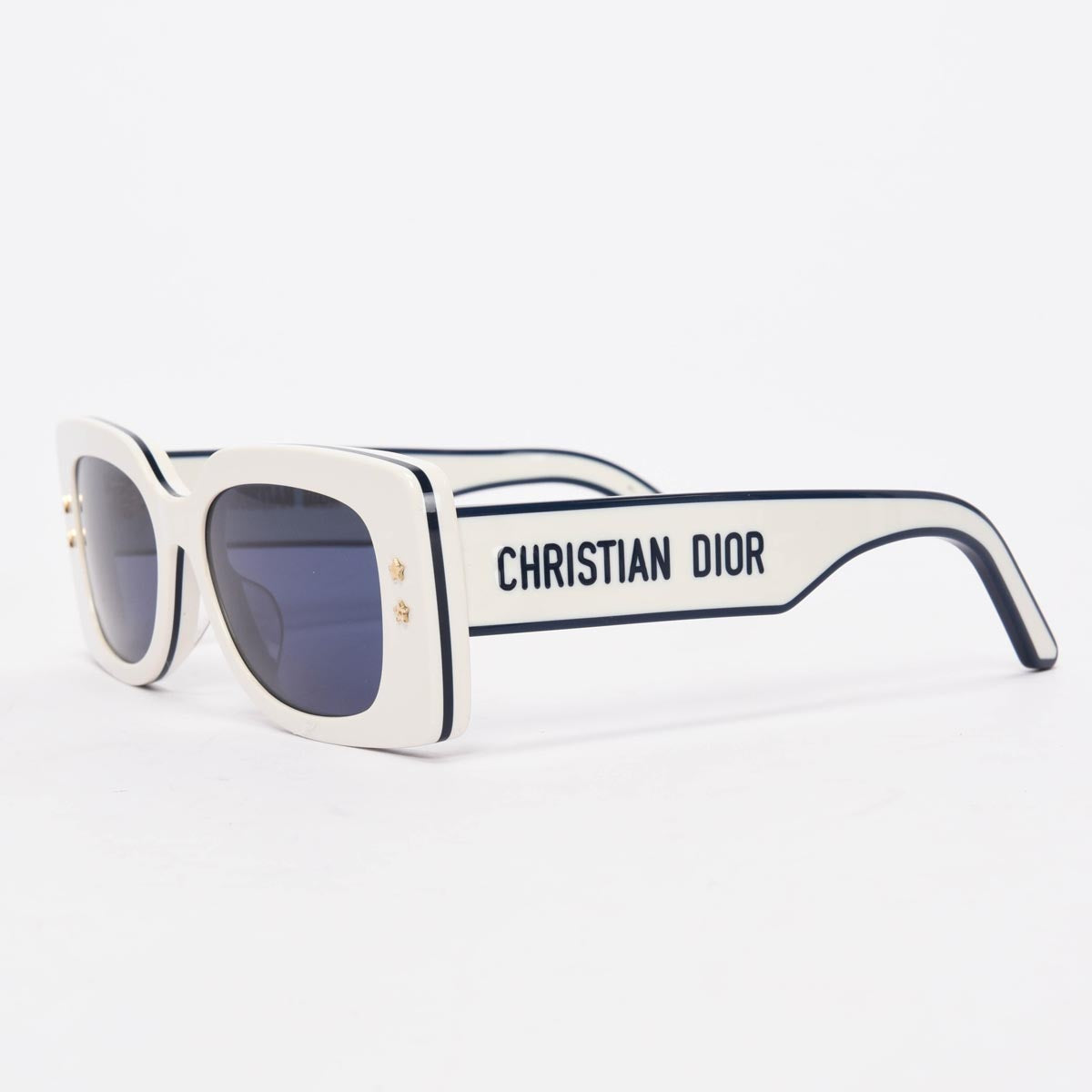 Dior White DiorPacific S1U Rectangular Sunglasses