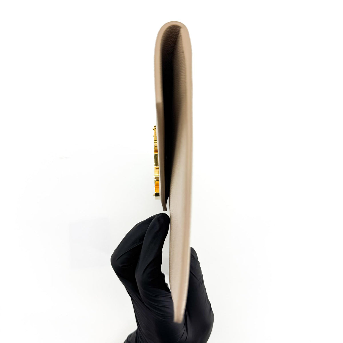 Saint Laurent Beige Grain De Poudre Uptown Clutch