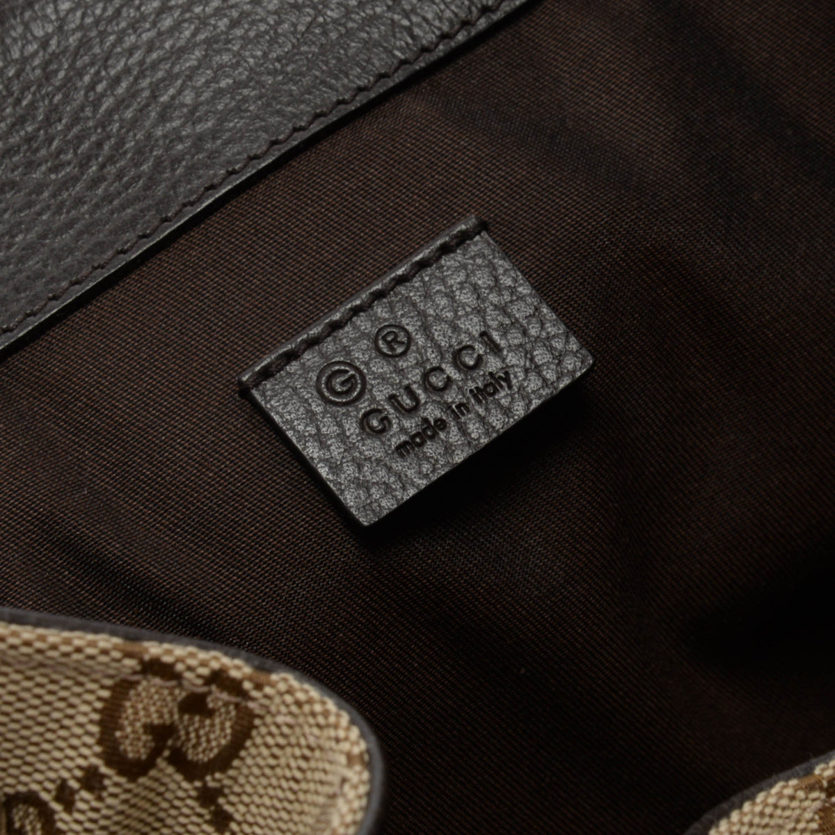 Gucci Beige GG Canvas Drawstring Backpack