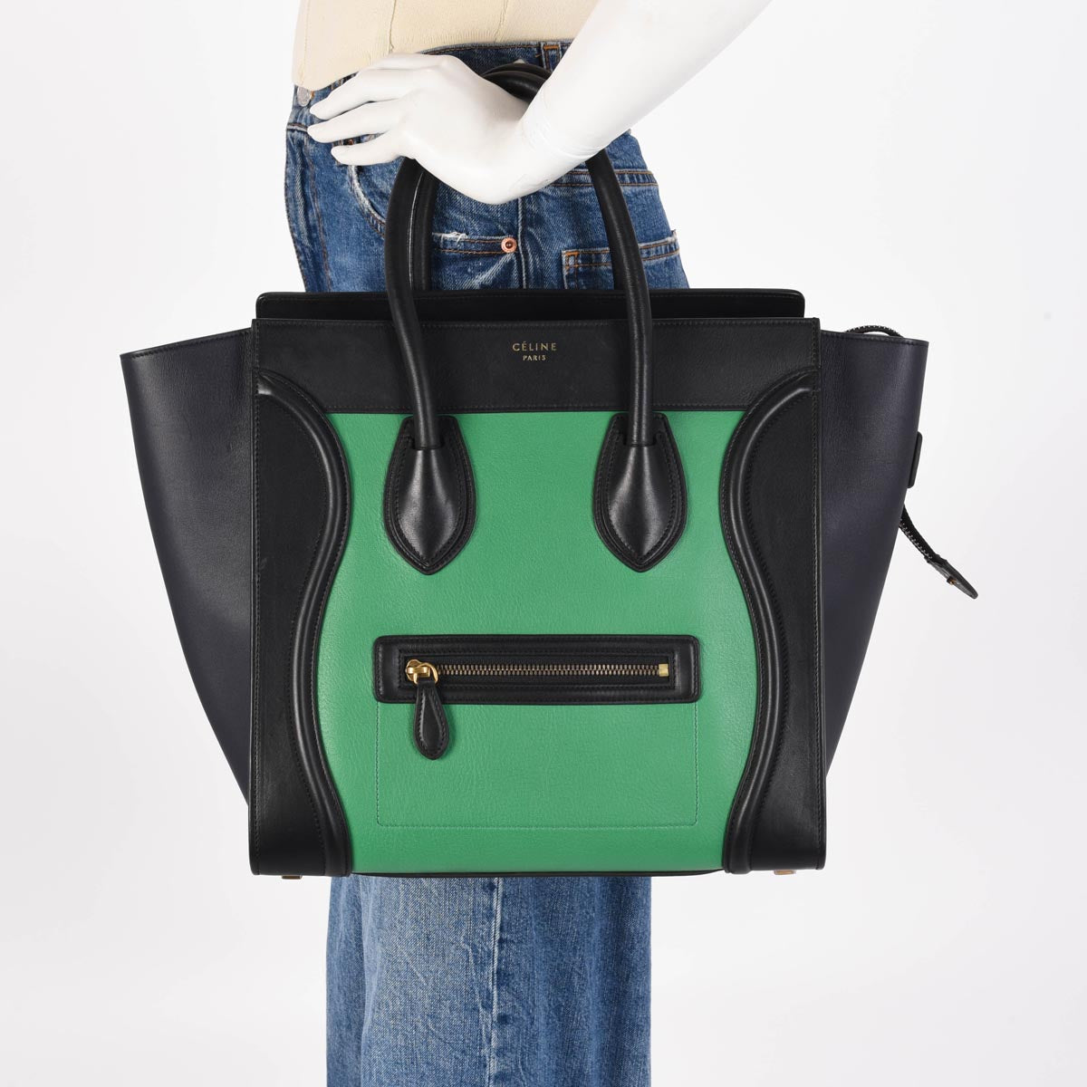 Celine Bi-Colour Palmelato Calfskin Mini Luggage Tote