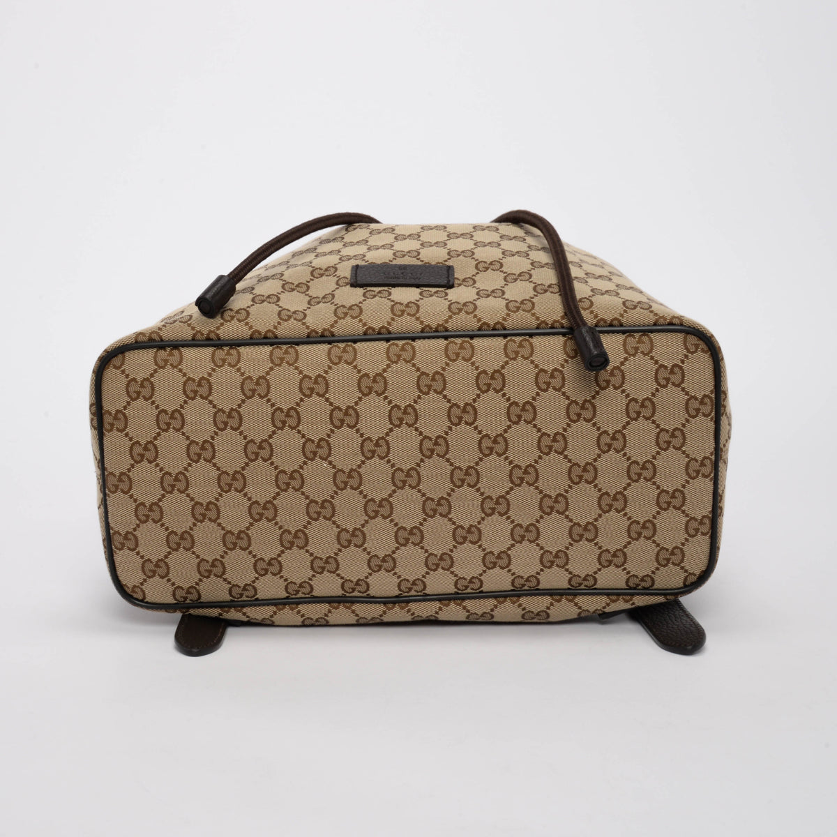 Gucci Beige GG Canvas Drawstring Backpack