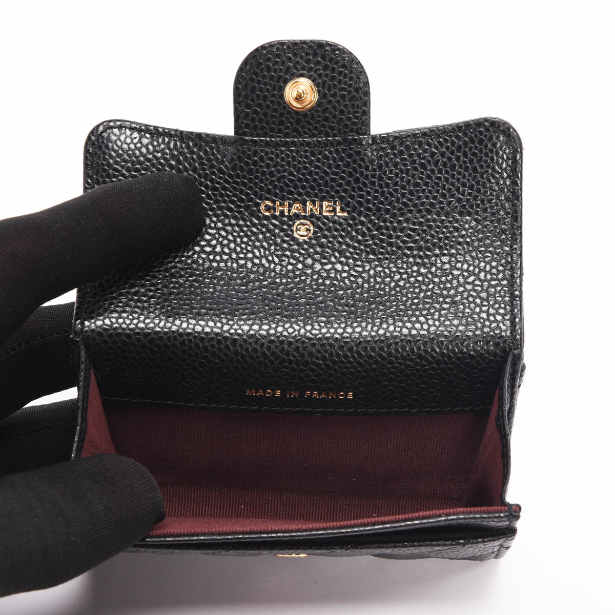 Chanel Black Caviar Classic Flap Card Holder