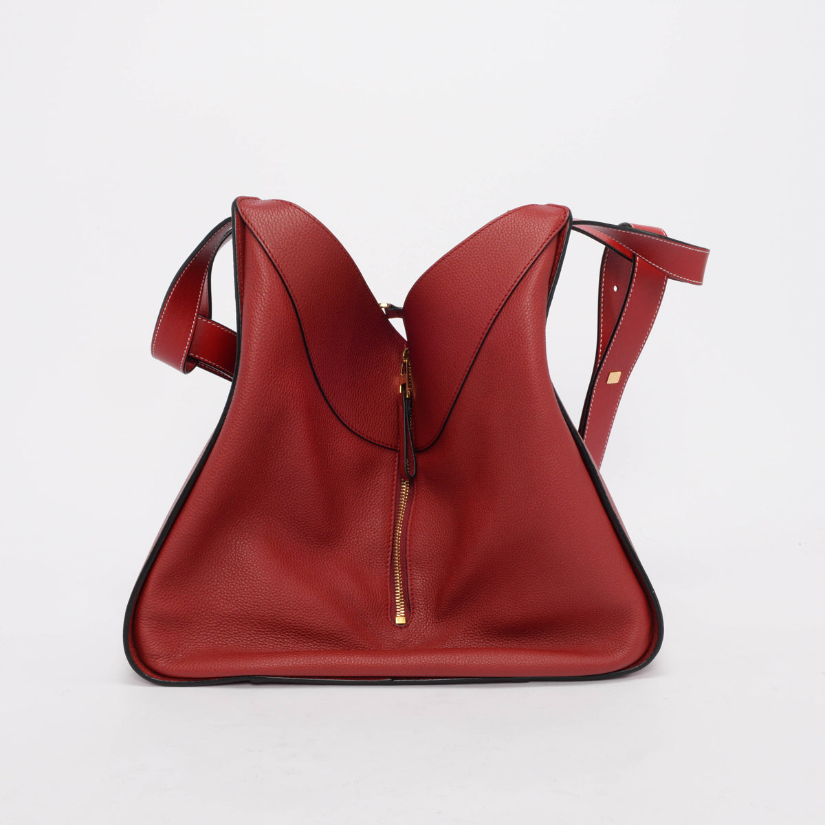 Loewe Dark Red Calfskin Medium Hammock Bag