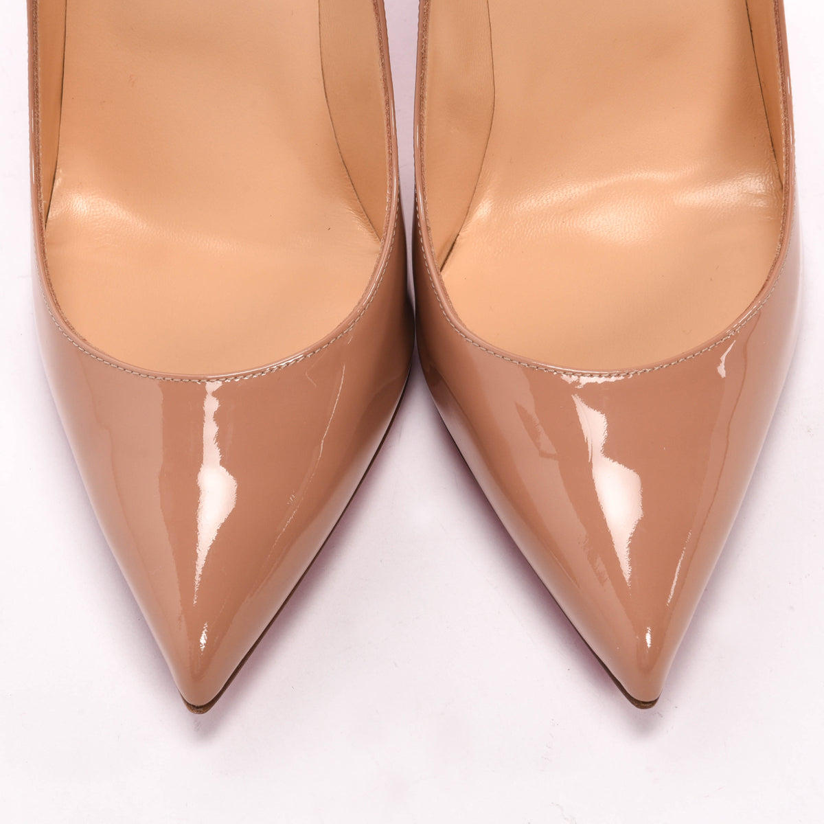 Christian Louboutin Nude Patent Hot Chick Pumps 40.5