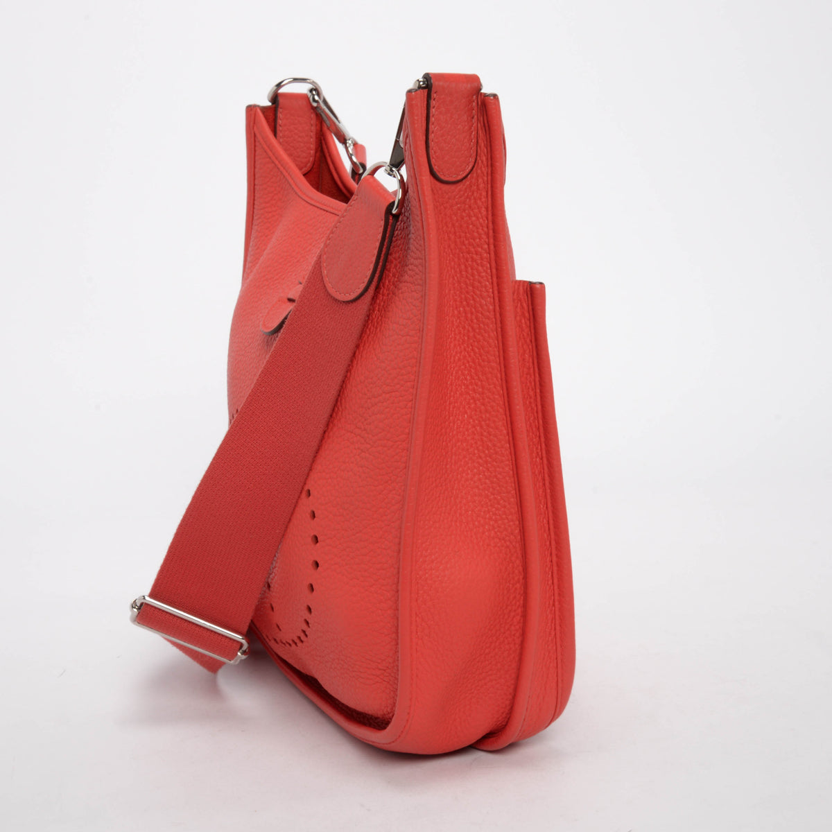 Hermes Rouge Pivoine Taurillon Clemence Evelyne III 29