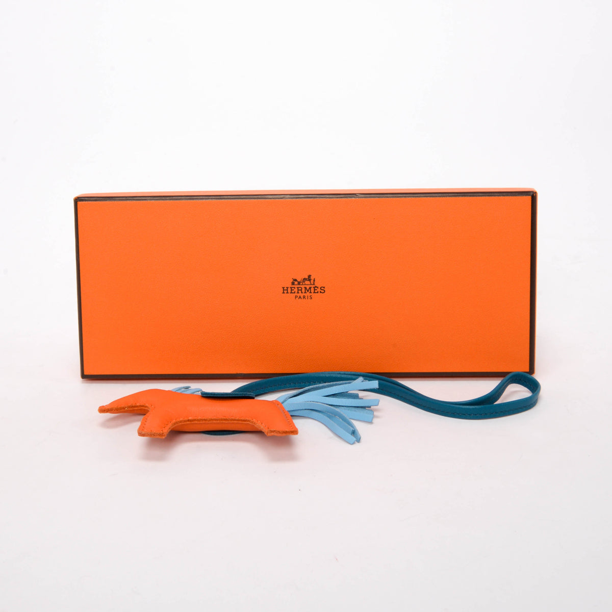 Hermes Feu/Celeste/Blue Ismire Milo Lambskin Rodeo PM