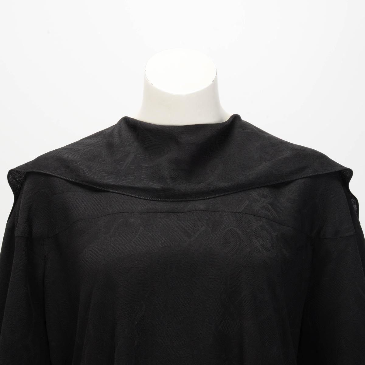 Hermes Black Silk Eperon D'Or Neck Wrap Blouse FR 44