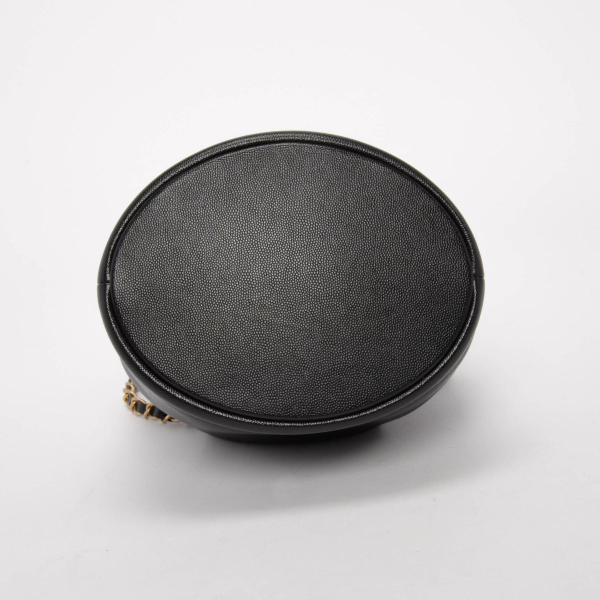 Chanel Black Caviar Small Deauville Bucket Bag