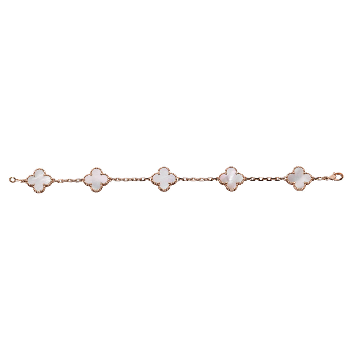 Van Cleef & Arpels Rose Gold & Mother of Pearl Vintage Alhambra Bracelet