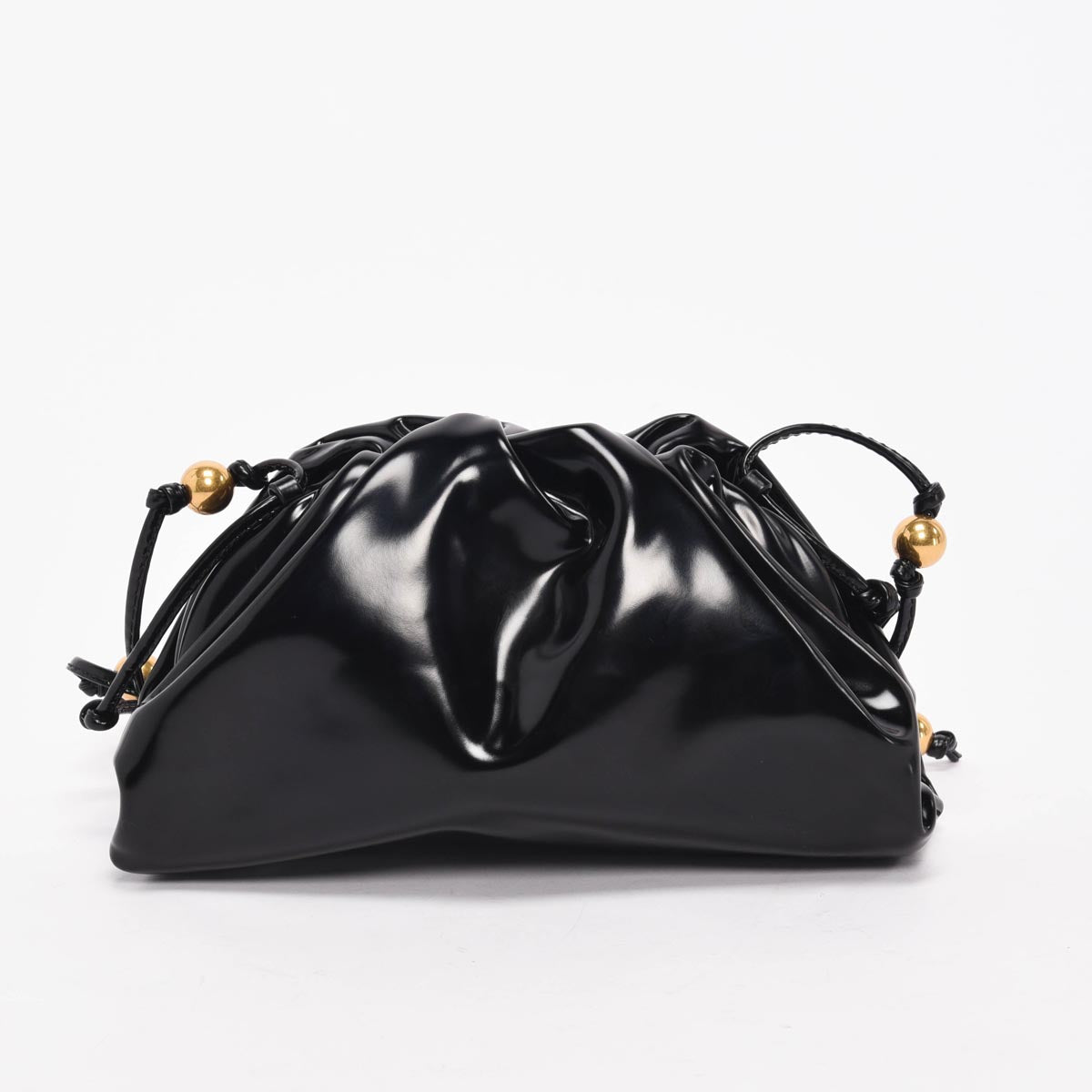 Bottega Veneta Black Brushed Calfskin Mini Pouch