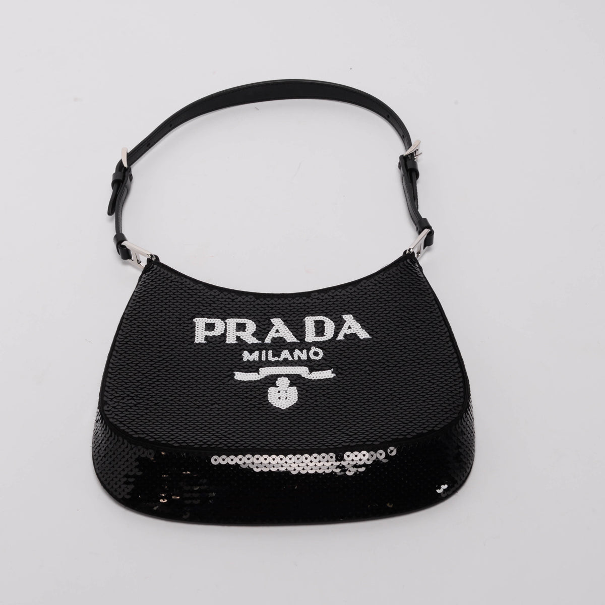 Prada Black Sequin Cleo Mini Bag